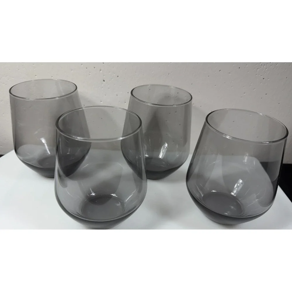IKEA IVRIG Set Of 4 Wine Drink Glasses Grey 004.452.28 / 18314 45cl 15oz NEW